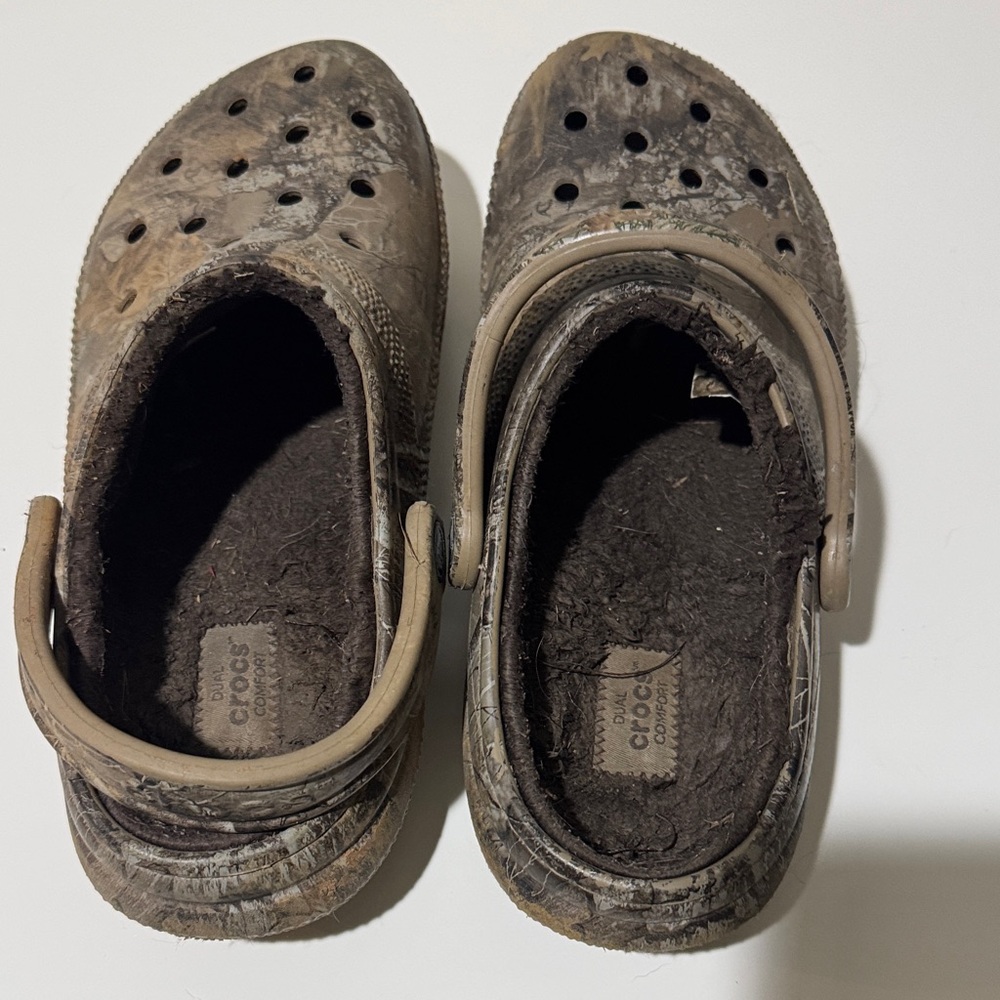 CROCS Brown Camo Water Shoes